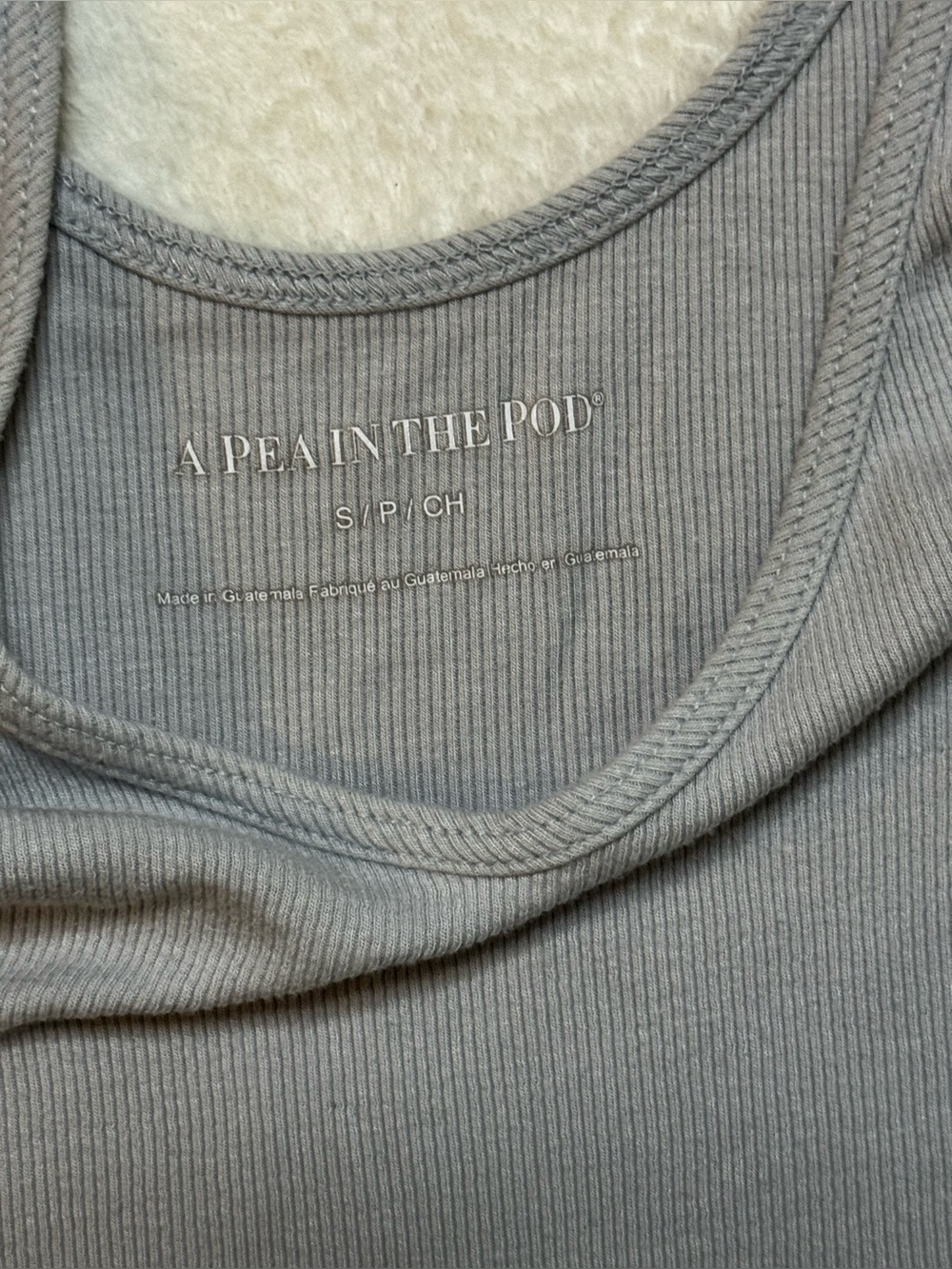 Classic Maternity Scoop Neck Tank Top - Small Light Grey - Picture 2 of 7